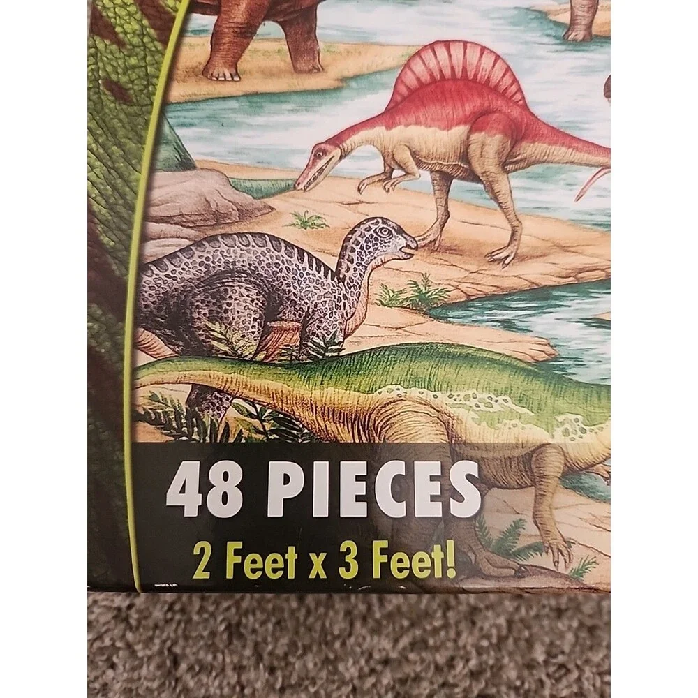 Melissa & Doug Extra Large Floor Puzzle 48 Jumbo Size Pieces Dinosaurs 2'x3'